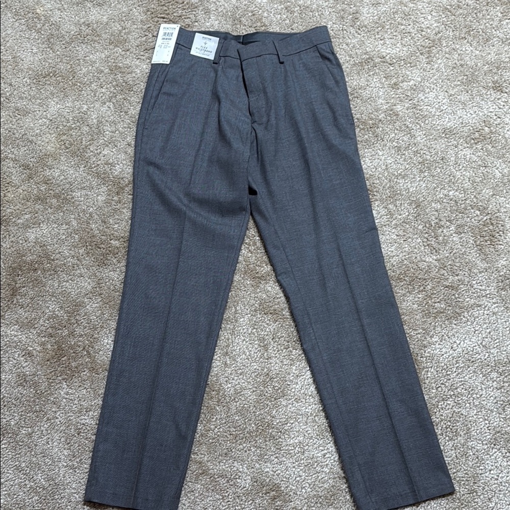Kenneth Cole Reaction Men's Charcoal Gray Dress Pants